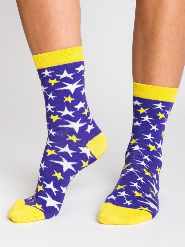 Purple star women's socks