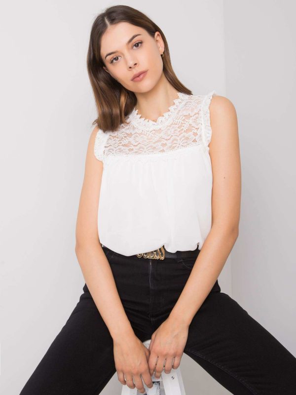 Aileen white formal blouse