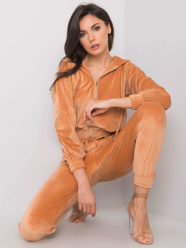 Camel velour set Maddalena