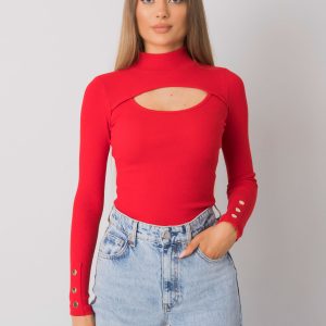 Red blouse with cutout Attale