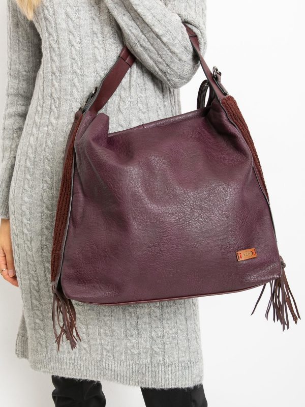 Plum Tassel Bag