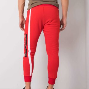 Red Bradley Print Men's Sweatpants