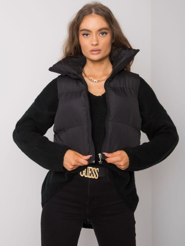 Black Gizelle Quilted Vest