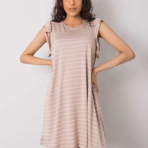 Beige striped dress Reva RUE PARIS