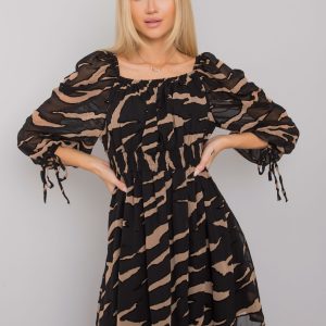 Black and beige Spanish dress with Philippi prints