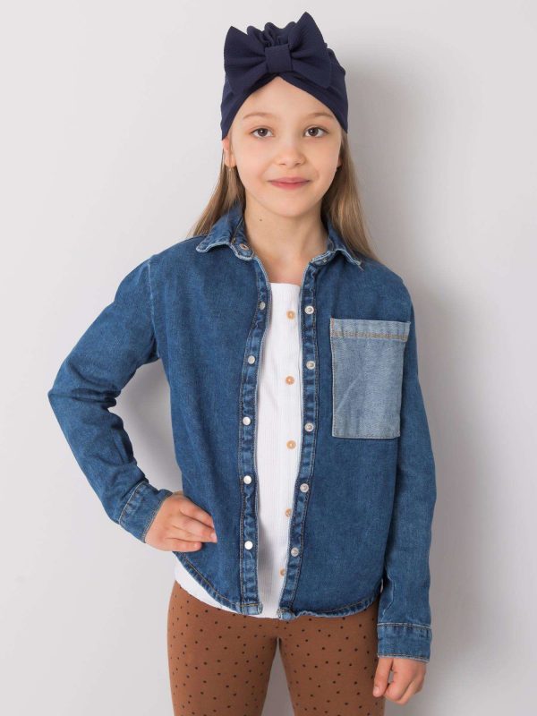 Navy blue hat for girl