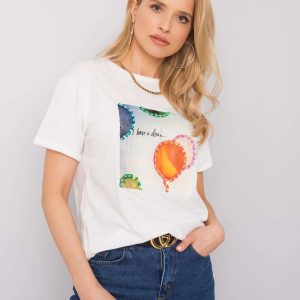 White t-shirt with Vesna appliques