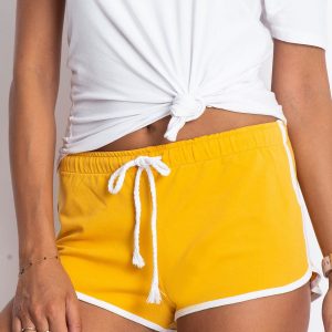 Dark Yellow Politeness Shorts