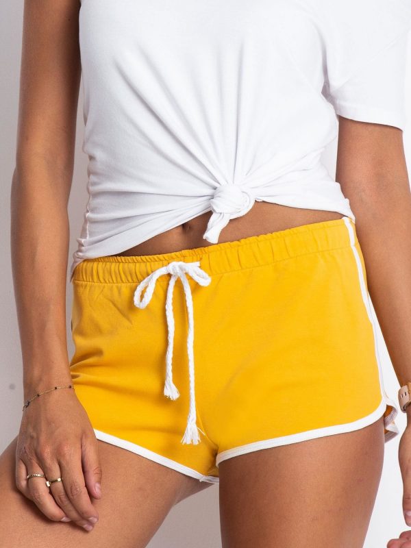 Dark Yellow Politeness Shorts