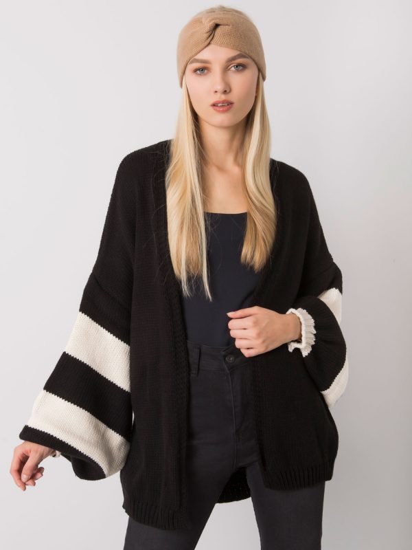 Ansonia black and cream knit cardigan