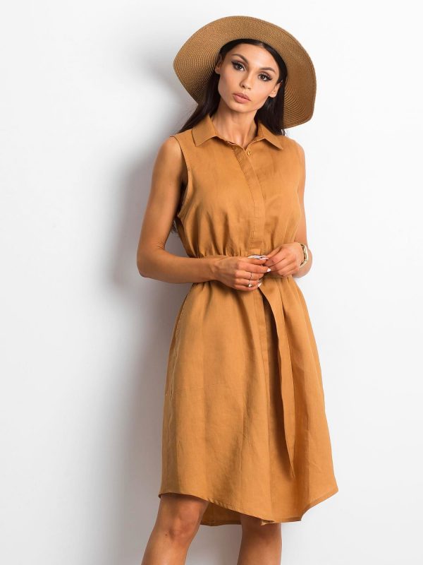 Light Brown Laboured Dress