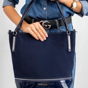 Navy blue women's handbag