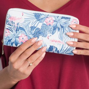 White Patterned Wallet