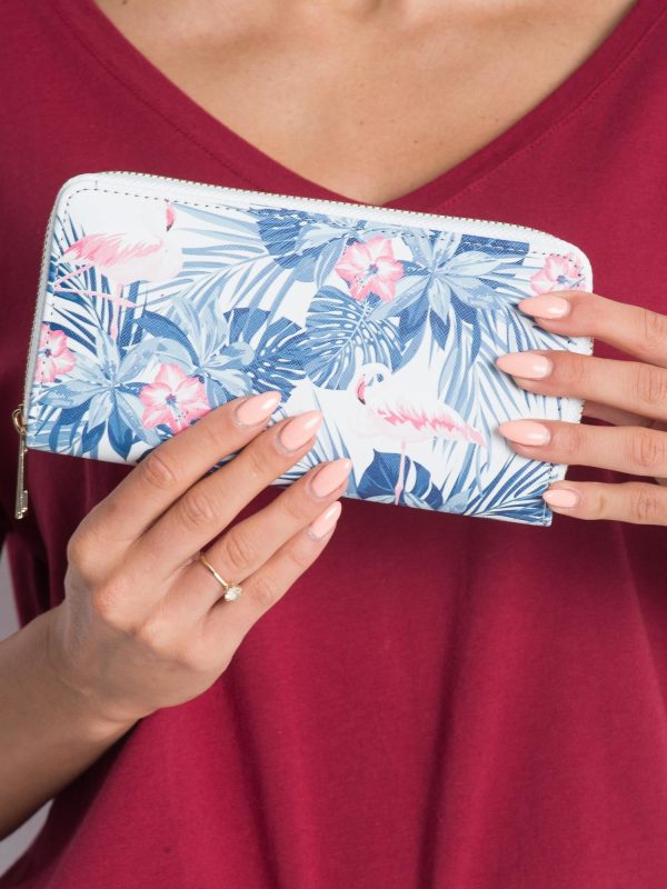 White Patterned Wallet