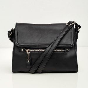 Women's black bag made of eco leather