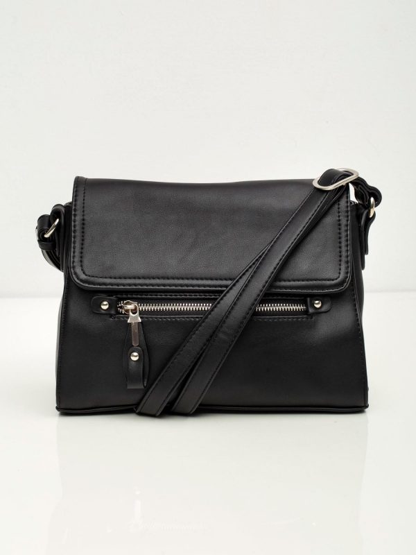 Women's black bag made of eco leather