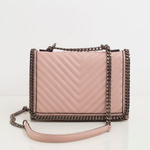 Light pink bag with chain