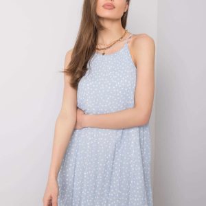 Light blue dress with patterns Sage SUBLEVEL