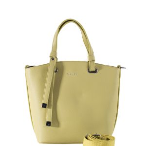 Lime green eco leather shoulder bag