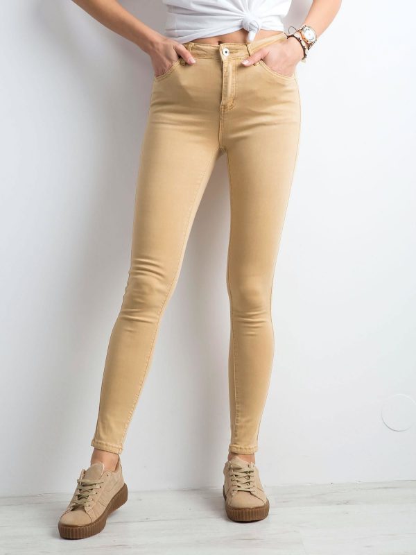 Beige skinny pants