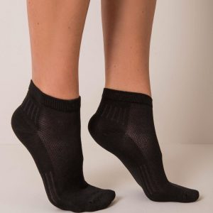 Women's Black Cotton Socks