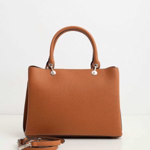 Brown ladies saffiano handbag