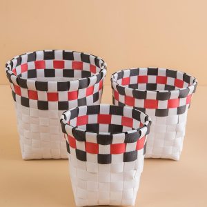 White Braided Basket Set