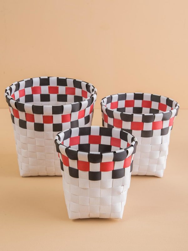 White Braided Basket Set