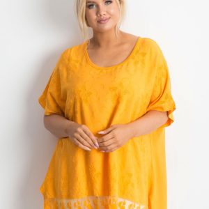 Orange embroidered tunic PLUS SIZE