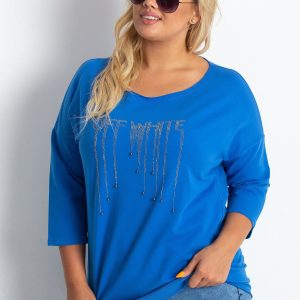 Blue plus size blouse Stories