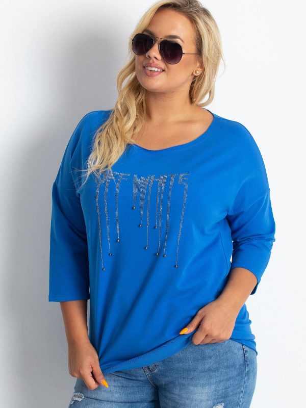 Blue plus size blouse Stories