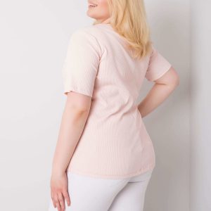 Pale pink plus size blouse Stella