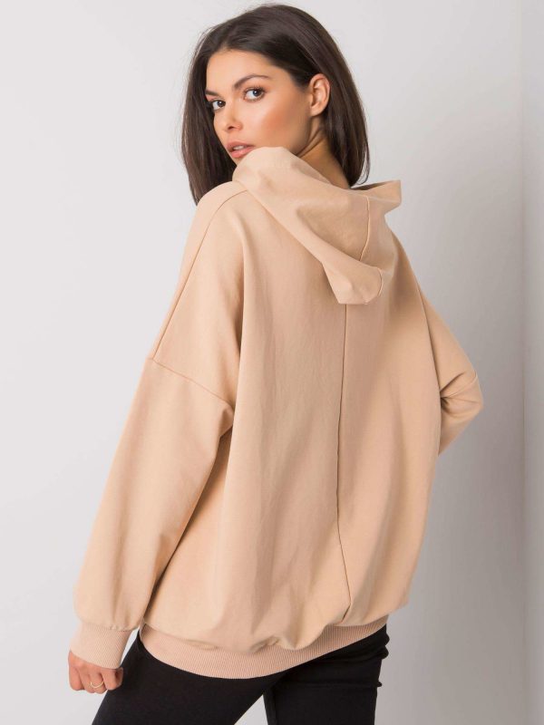 Beige kangaroo sweatshirt Anahita