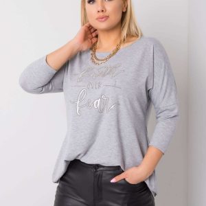 Gray melange blouse Ramira