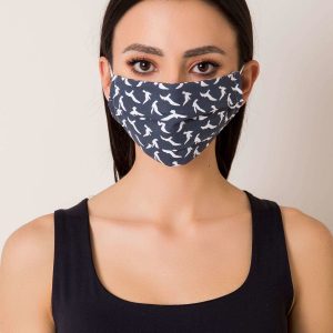 Navy blue protective mask in seagulls