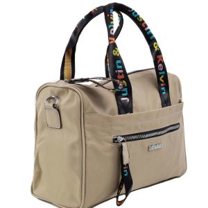 Dark Beige City Bag with Detachable Strap