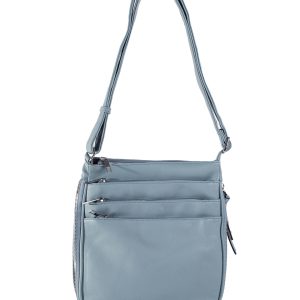 Light Blue Eco Leather Shoulder Bag