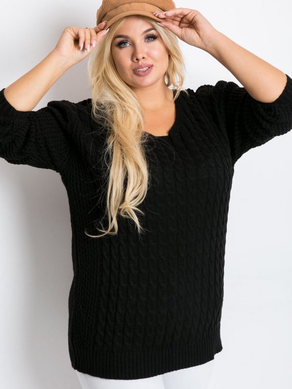 Black Plus Size Sweater Now