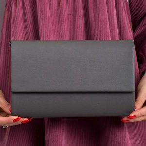 Dark Grey Matte Clutch Bag