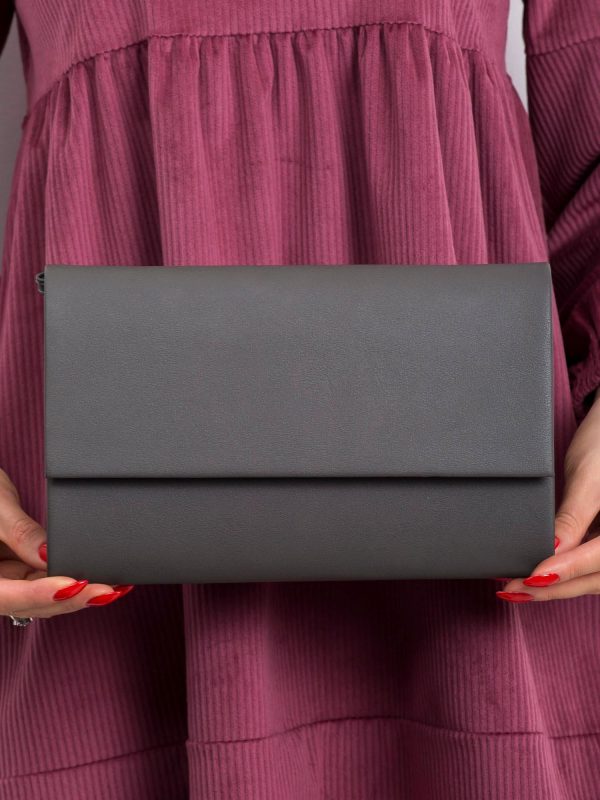 Dark Grey Matte Clutch Bag