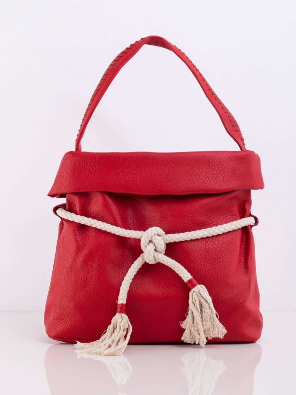 Red bag with binding