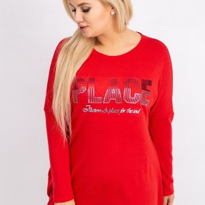 Red plus size blouse Gracie