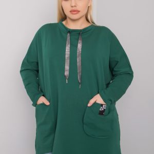 Dark Green Plus Size Cotton Tunic Redmond