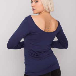 Navy blue blouse basic Toulouse