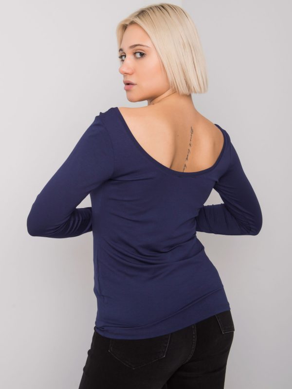 Navy blue blouse basic Toulouse