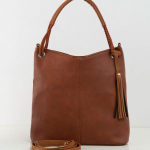 Light Brown Eco Leather City Bag