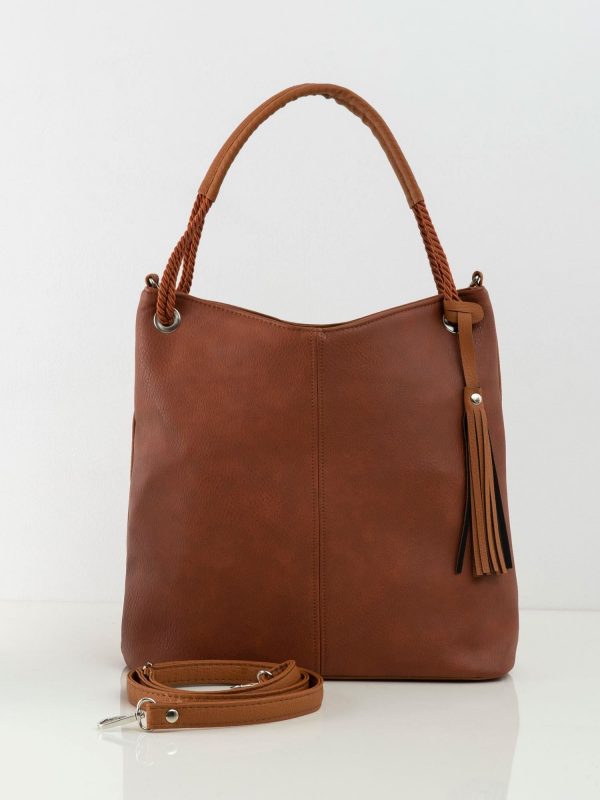 Light Brown Eco Leather City Bag