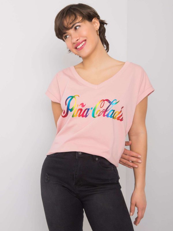 Dirty pink T-shirt with Hollis print