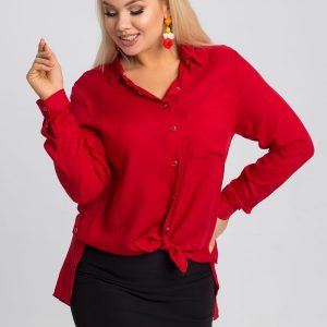 Jordi RUE PARIS red plus size shirt