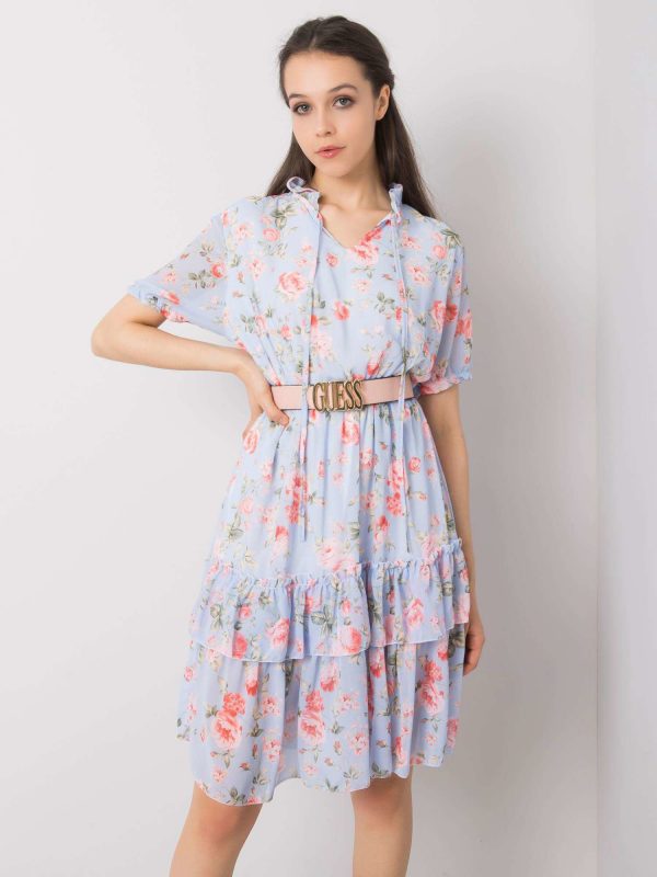 Mckenna Blue Floral Dress